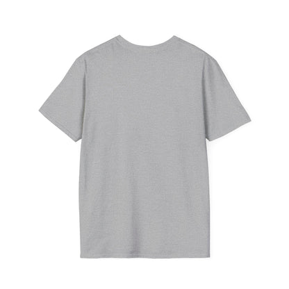 Rear view of the grey unisex regular t-shirt. A high-quality base for your bespoke pet art, available in sizes S to 3XL for every devoted parent.