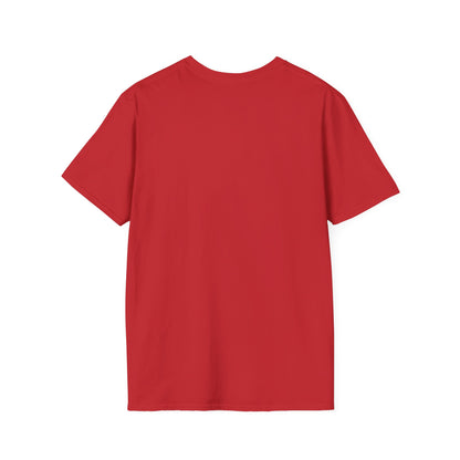 Rear view of the red unisex regular t-shirt. A high-quality base for your bespoke pet art, available in sizes S to 3XL for every devoted parent.