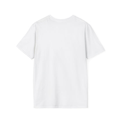 Rear view of the white unisex regular t-shirt. A high-quality base for your bespoke pet art, available in sizes S to 3XL for every devoted parent.