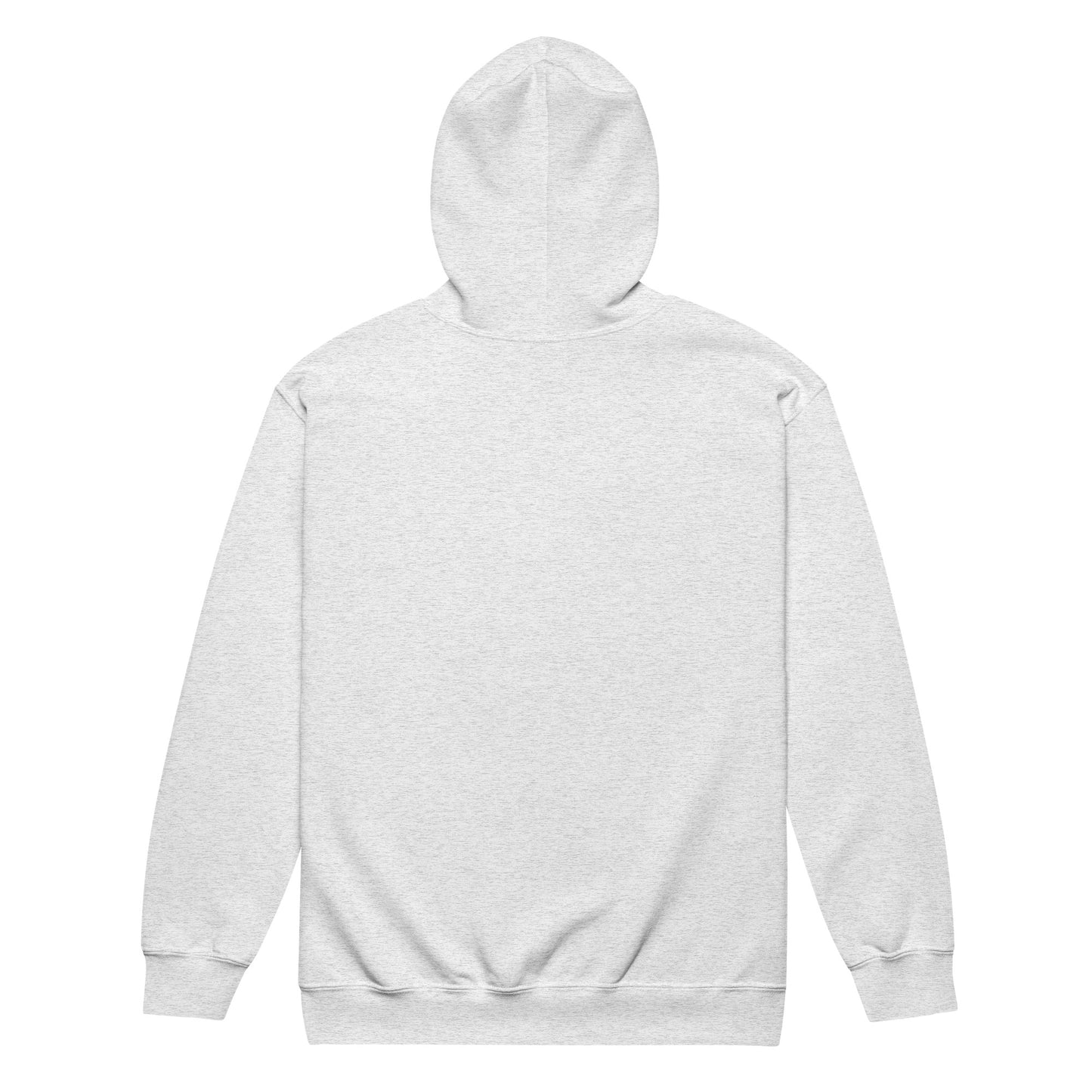 Back view of the plain unisex heavy blend zip hoodie. A high-quality base ready to be paired with your bespoke pet scene on the front for a one-of-a-kind gift.